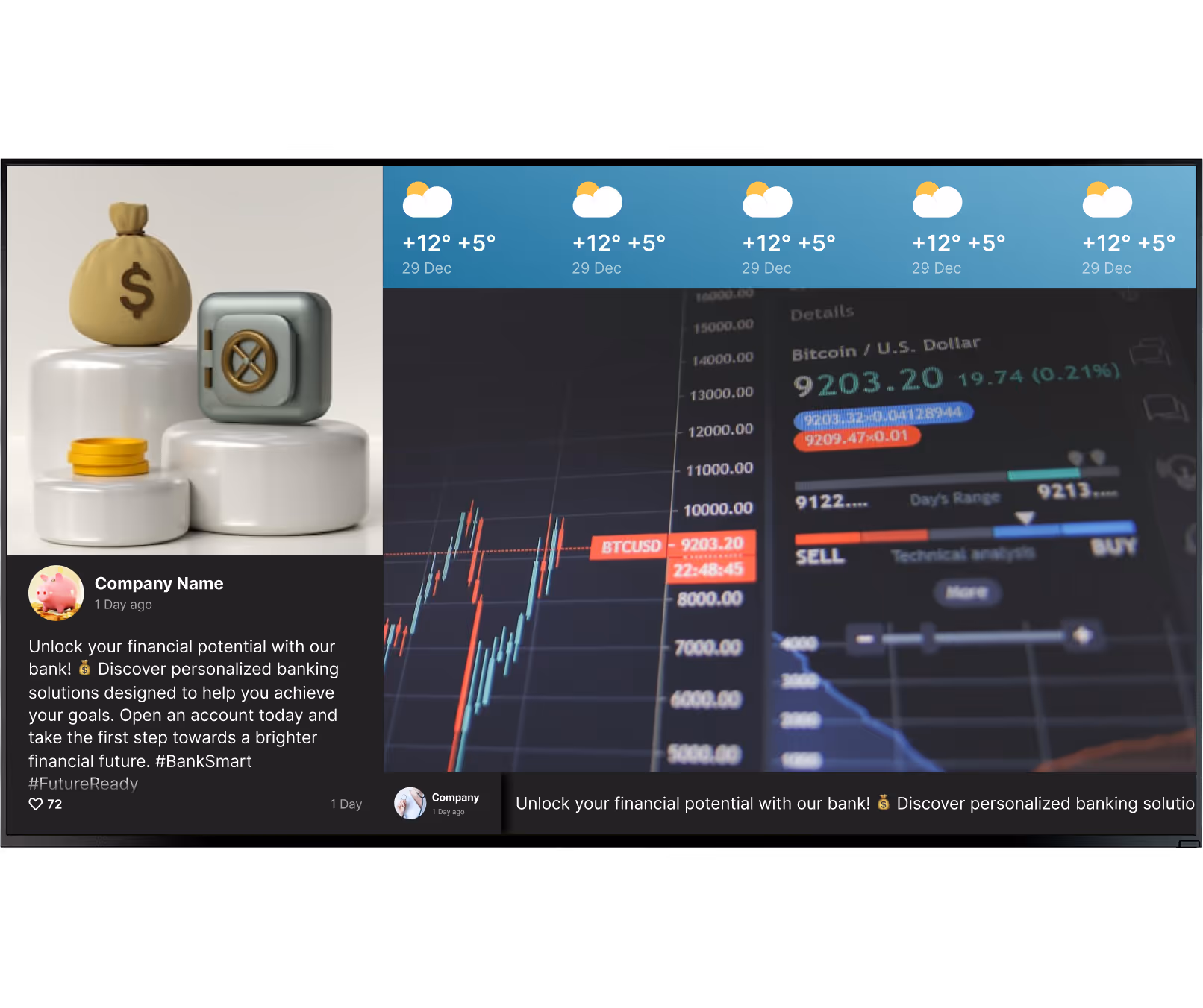Banking Feature Screen Layouts
